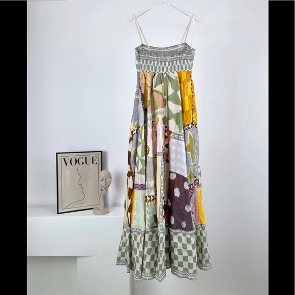 Côte d'Azur EmmaLee Runway Patchwork Maxi Sun Dress, Couture Lux Designer Gown - Picture 13 of 16